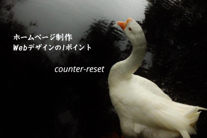 counter-reset ホームページ制作・ホームページ作成