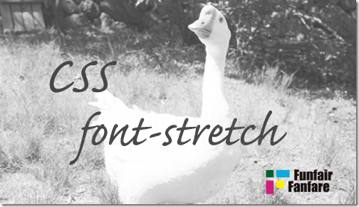 ホームページ制作　css font-stretch　フォントストレッチ