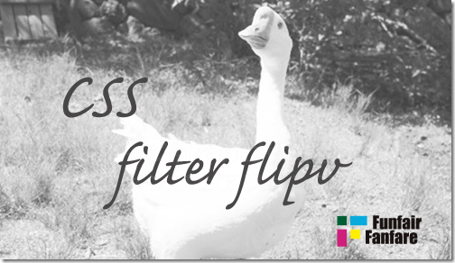 ホームページ制作　css filter flipv