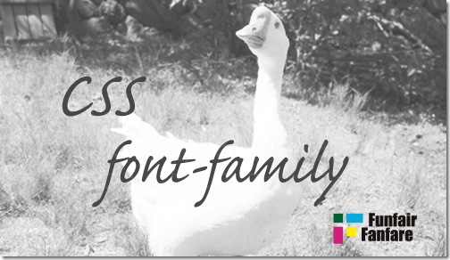 ホームページ制作　css font-family　フォントファミリー
