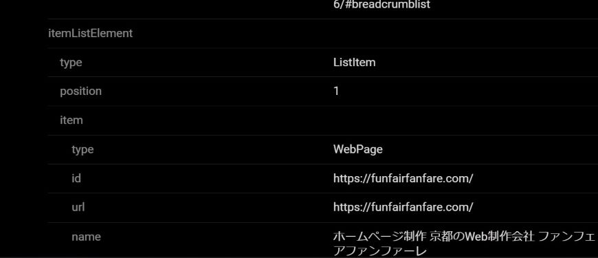 構造化データ パンくずリスト（参考例 Search Console）