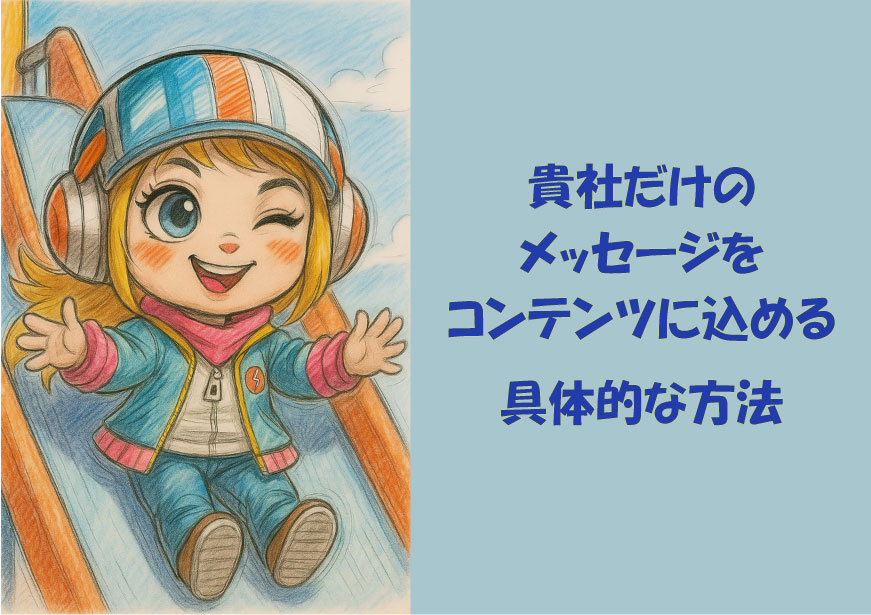 貴社だけのメッセージをコンテンツに込める具体的な方法