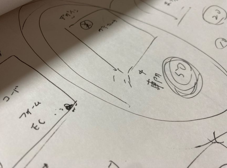 ワイヤーフレーム 手書き