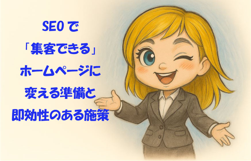 SEOで「集客できる」ホームページに変える準備と即効性のある施策