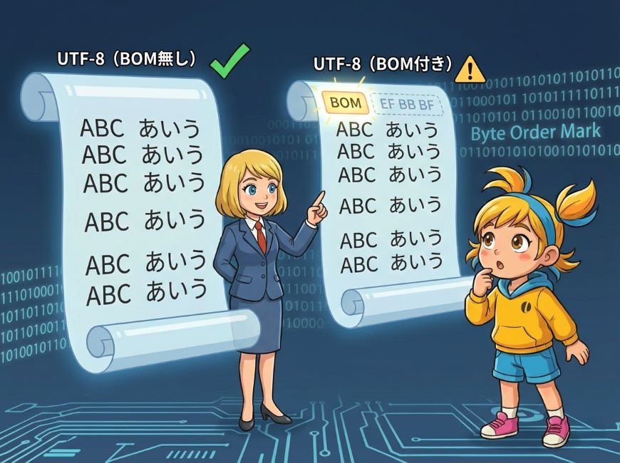 UTF-8のBOM無しとBOM付きとは何なのか