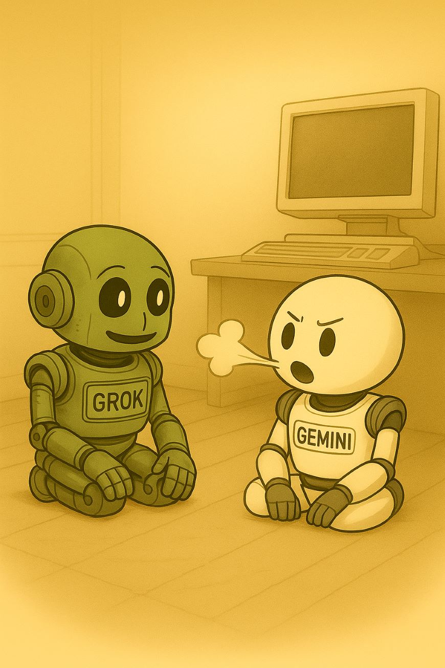 Gemini、ちょっと熱くなりすぎじゃねえか by Grok