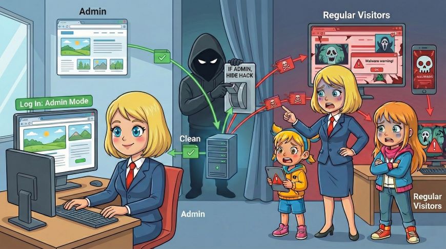 管理者には見せない不正ページ