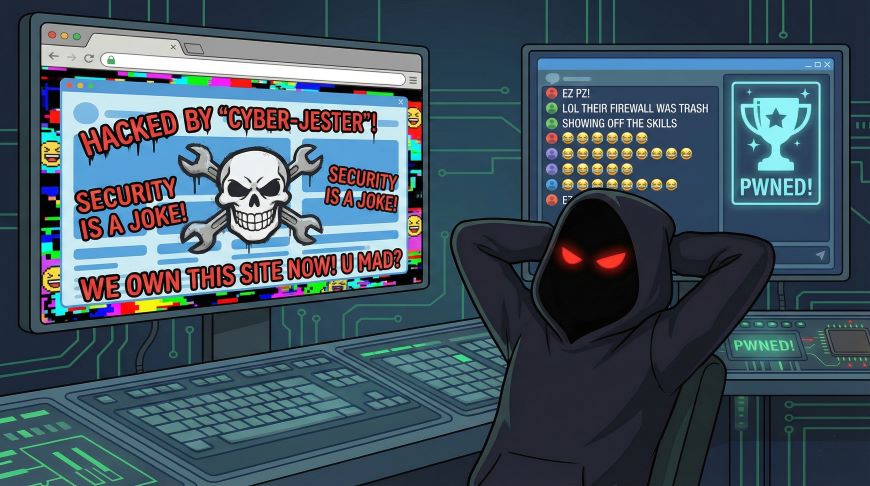 技術の誇示と愉快犯