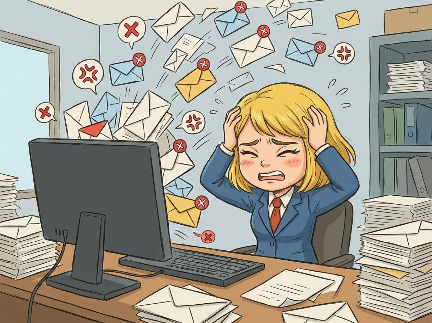 大量の迷惑メール・営業メールに頭を抱えてしまう