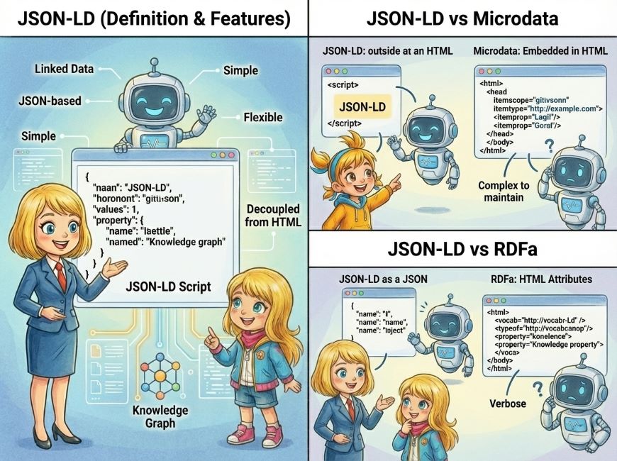 JSON-LDの定義と特徴 他の構造化データ形式 Microdata, RDFa との比較