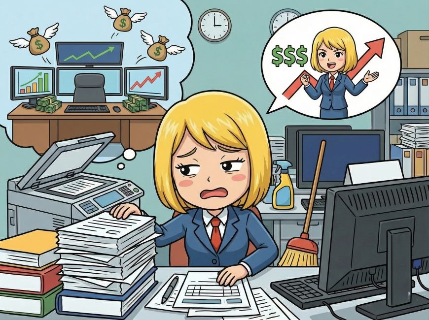 機会費用の喪失 稼ぐエースが、稼がない作業をする矛盾