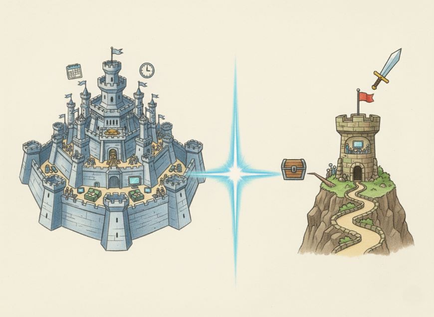 大企業と中小企業の「内製化の境界線」資源の壁と、戦い方の違い