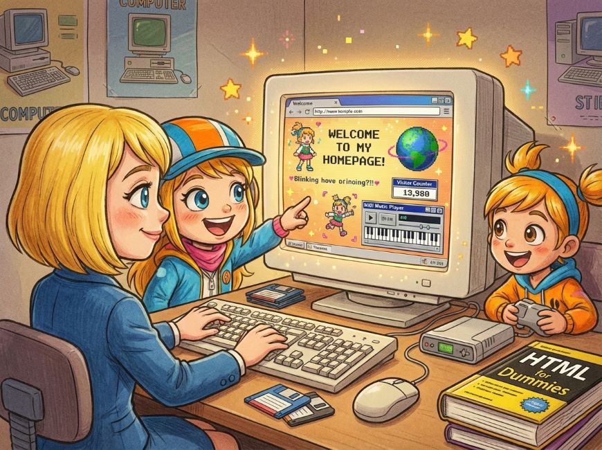 自作の古いタイプのホームページのきらめき