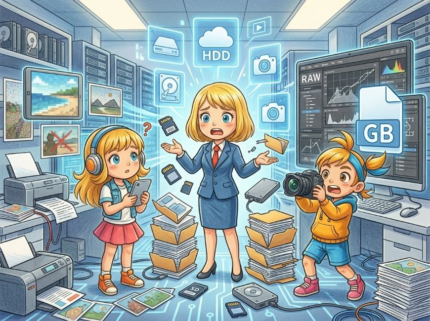 スマホや一眼レフカメラの画像データが抱える実務上の課題