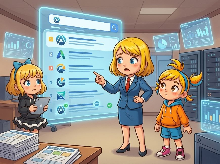 「新しくホームページを作ったのに社名で一番上にこないのはなぜ？」