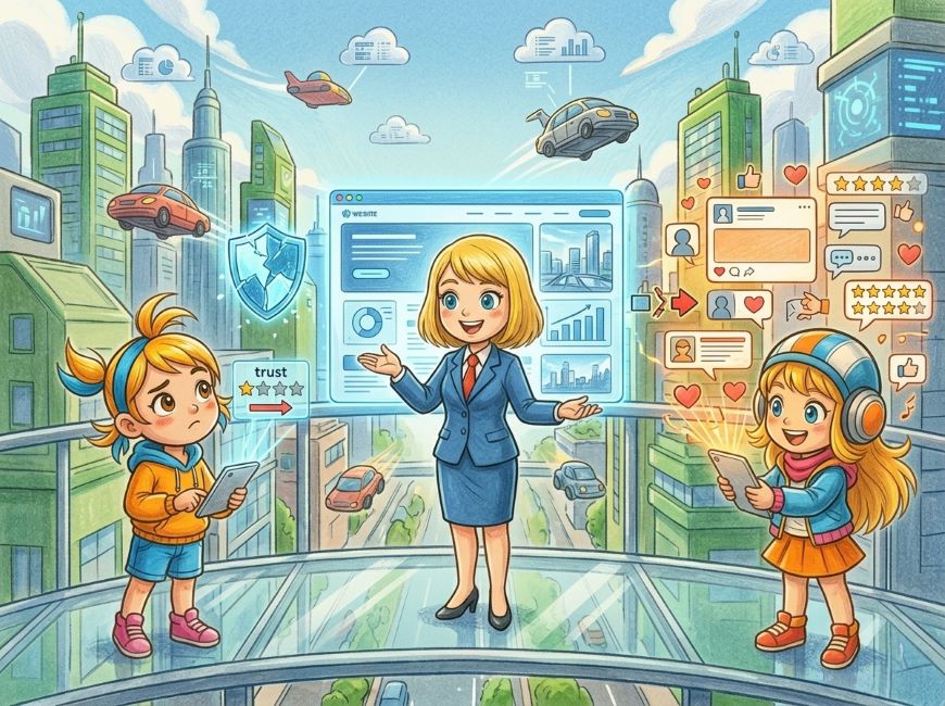 ホームページ（ウェブサイト）単体では信用を獲得しにくい背景