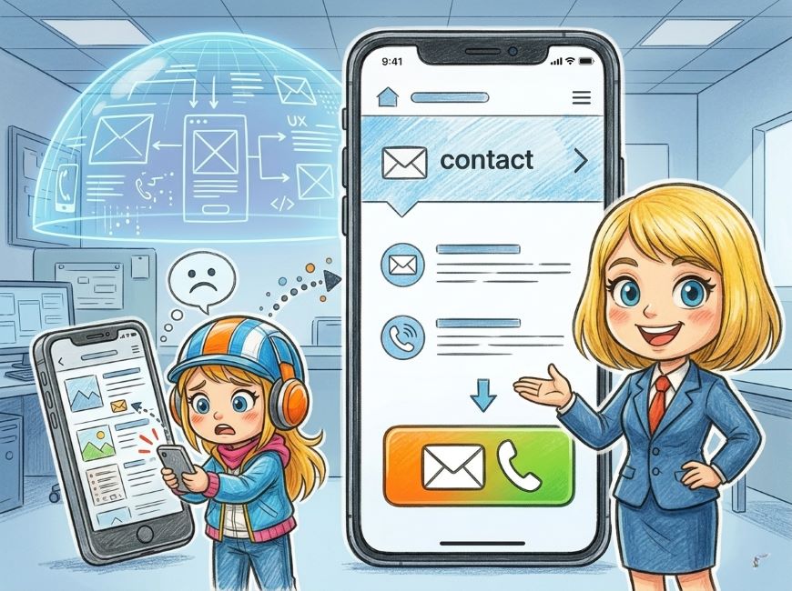 問い合わせの機会を逃さないためのスマートフォン画面の工夫