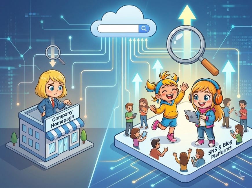 なぜアメブロやSNSが自社サイトより上に表示されるのか