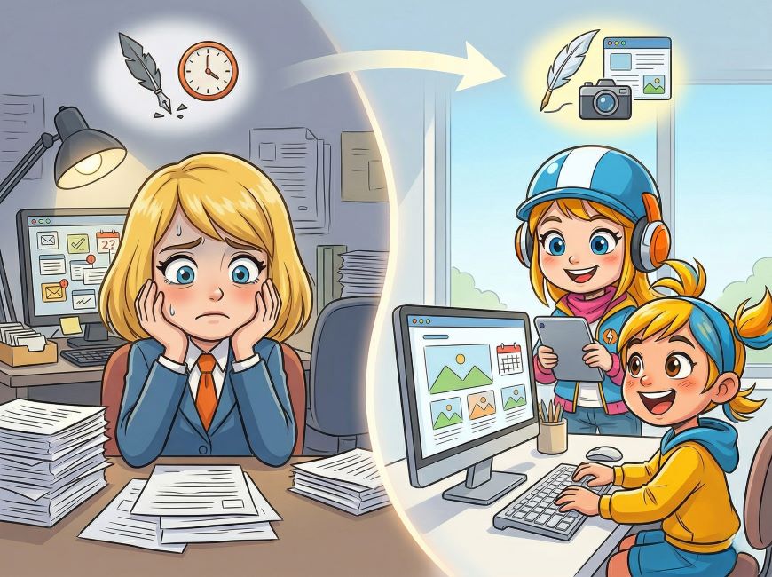 自社で書く時間が取れない場合の解決策