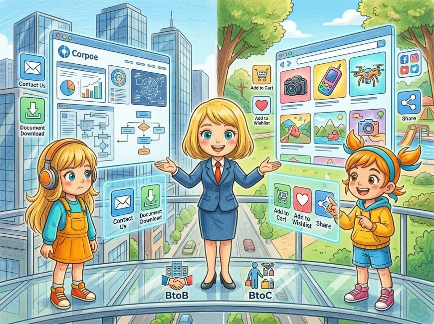 BtoBとBtoCにおけるホームページの役割の違い