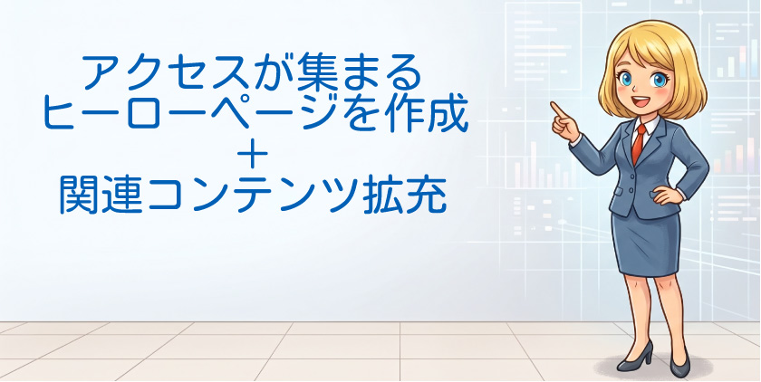アクセスが集まるヒーローページと関連コンテンツ拡充