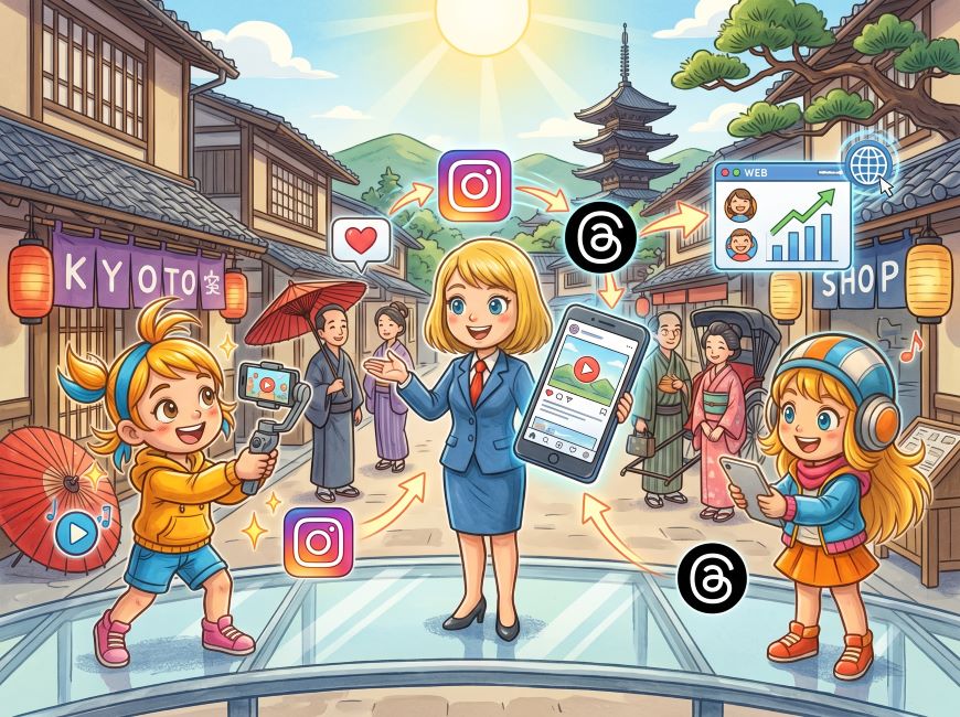 京都の企業向けInstagram運用|静止画・リール動画・Threads連携によるWeb集客