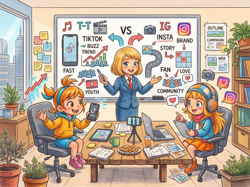 TikTok運用とInstagram運用の決定的な違いと戦略の使い分け