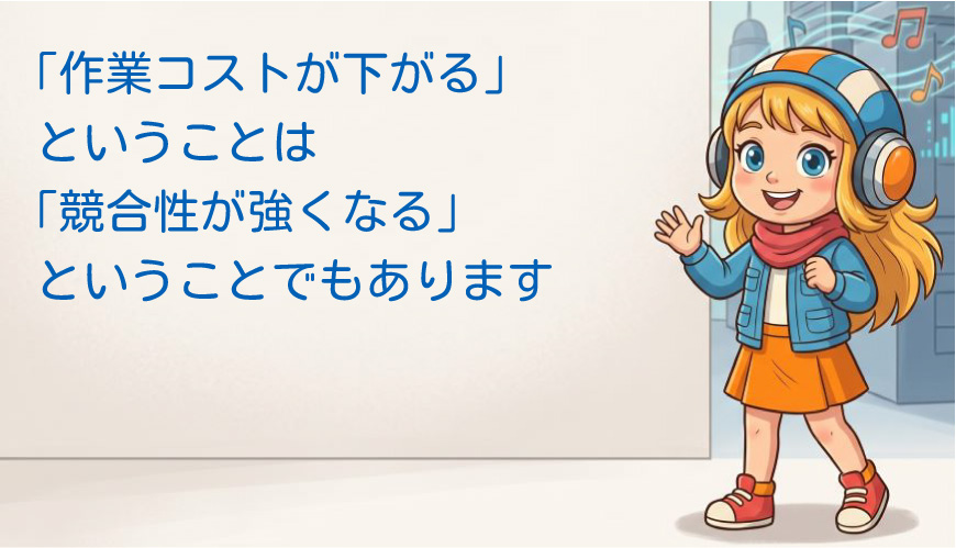 作業コスト低下-競合性増加