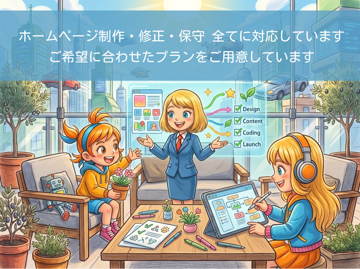 ホームページ制作・修正・保守 対応 希望に合わせた プラン