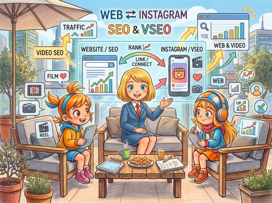 ホームページとInstagramを連動させたSEO・VSEO戦略